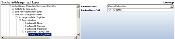 Konfiguration von ‚Lookup‘ für das ‚Ergebnisfeld‘