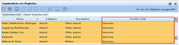 ‚Lookup’ im Suchergebnis - Country Name (CNTRY_NAME) wird anstelle von Country Code (FIPS_CNTRY) im WebOffice 10 R3 Client angezeigt