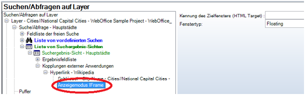 Konfiguration des ‚Anzeigemodus IFrame‘ Konfiguration des ‚Anzeigemodus IFrame‘