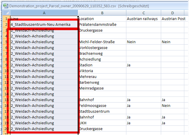 CSV Dateiexport mit dem Verbindungsschlüssel für Quelle und Ziel (bus line ID) CSV Dateiexport mit dem Verbindungsschlüssel für Quelle und Ziel (bus line ID)