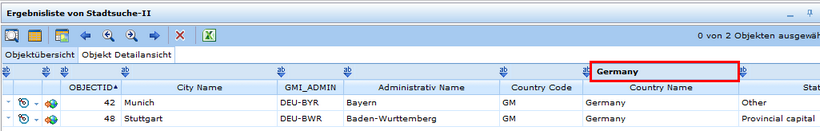 Suchergebnisse mit Filterzeile im WebOffice Client Suchergebnisse mit Filterzeile im WebOffice Client
