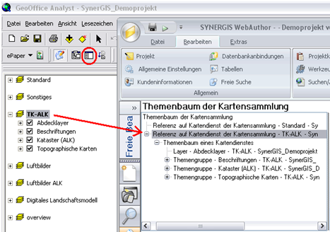 Übertragen von Struktur und Sichtbarkeiten des aktiven Datenrahmens