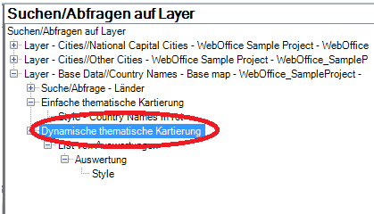 Dynamisch-thematische Kartierung – Konfiguration als ein Teil der Layerkonfiguration Dynamisch-thematische Kartierung – Konfiguration als ein Teil der Layerkonfiguration
