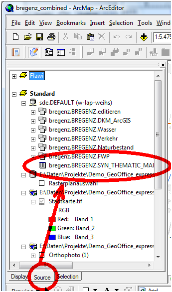 Tabelle für die thematische Kartierung in einem ArcMap-Dokument&nbsp;