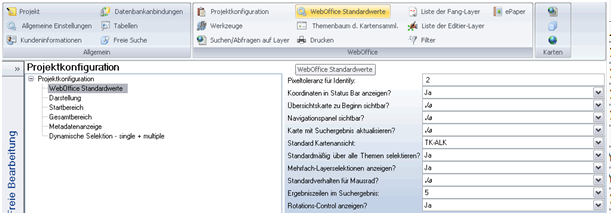 Konfiguration von ‚WebOffice 10 R3 Standardwerte‘ Konfiguration von ‚WebOffice 10 R3 Standardwerte‘