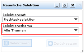 Option 'Alle Themen selektieren' im WebOffice html Client