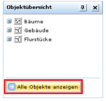 'Alle Objekte anzeigen' Button unterhalb der 'Objektübersicht' im WebOffice html Client