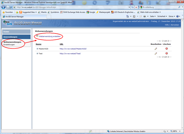 Erzeugen einer ‚Web Mapping Application‘