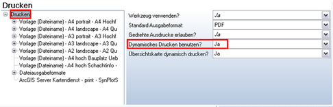 Aktivierung des dynamischen Druckens