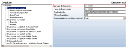 ‚Vorlage (Dateiname)‘ für die Layout-Datei ‚A4 portrait.layout'