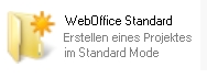 Symbol für den Installationsassistenten, um ein WebOffice-Projekt zu erzeugen Symbol für den Installationsassistenten, um ein WebOffice-Projekt zu erzeugen