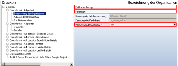 Identische Konfigurationseigenschaften für alle Funktionsfelder