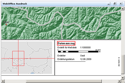 ‚Datenauszug‘ als Wert des Drucktitels im finalen Druckdokument ‚Datenauszug‘ als Wert des Drucktitels im finalen Druckdokument