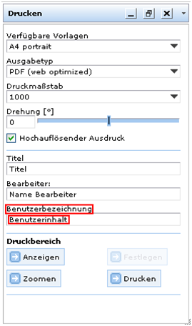 Druck Tool Form mit Eingabefeld für Generisches Funktionsfeld 'my_custom_fieldvalue' Druck Tool Form mit Eingabefeld für Generisches Funktionsfeld 'my_custom_fieldvalue'