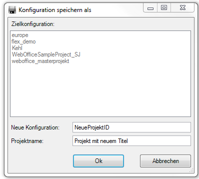 Dialog 'Speichern unter' Dialog 'Speichern unter'