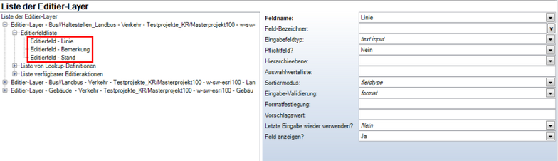 Konfiguration der ‚Editierfelder‘