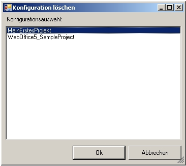 Dialog Löschen Dialog Löschen