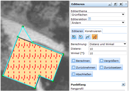 Konstruktionswerkzeug über Distanz und/oder Winkel&nbsp;