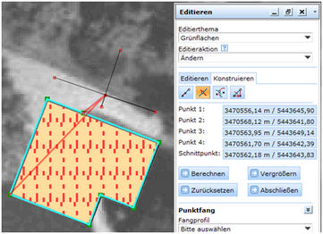 Werkzeug - Schnittpunkt zweier Linien (Punkt erstellen)