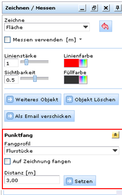 Formular Punktfang im WebOffice 10 R3 Client