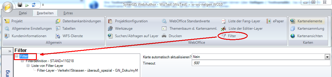 Filterkonfiguration Filterkonfiguration