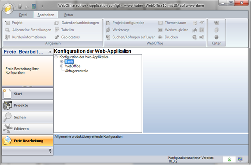 Konfiguration der Web-Applikation Konfiguration der Web-Applikation
