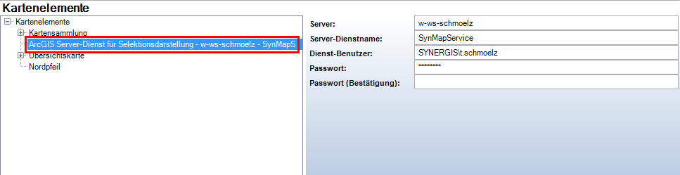 ArcGIS Server-Dienst für Selektionsdartsellung ArcGIS Server-Dienst für Selektionsdartsellung