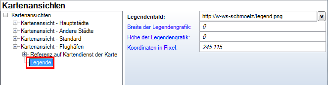 Konfiguration ‚Legende‘ Konfiguration ‚Legende‘