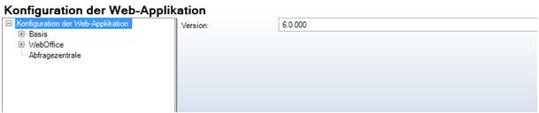 Konfiguration der Web-Applikation