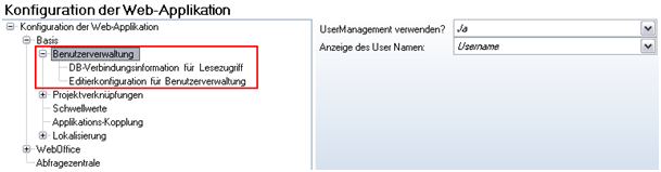 ‚Authentifizierungstyp Benutzerverwaltungsdatenbank‘ in der application_config ‚Authentifizierungstyp Benutzerverwaltungsdatenbank‘ in der application_config