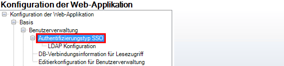 Authentfizierungstyp - SSO Konfiguration Authentfizierungstyp - SSO Konfiguration