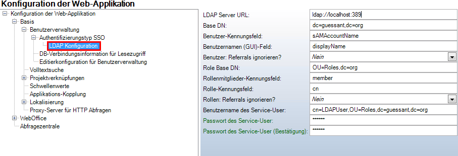 LDAP Konfiguration LDAP Konfiguration