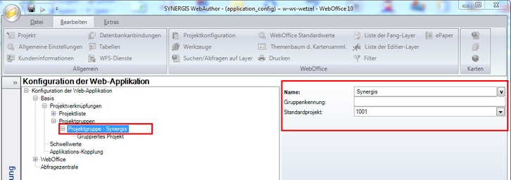 Projektgruppen Konfiguration