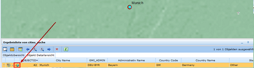 QueryCenter Projekt - parametrisierter WebOffice 10 R3 Projekt-Aufruf im Suchergebnisfenster bei Verwendung eines dynamischen HTML Ziels).