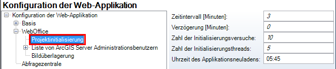 Konfiguration von ‚Projektinitialisierung‘