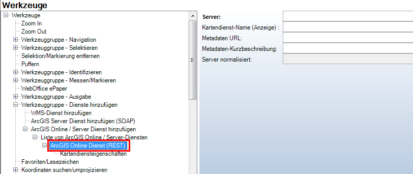 ArcGIS Online Dienst (REST) - WebOffice Kategorie ArcGIS Online Dienst (REST) - WebOffice Kategorie