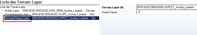 Aspect Layer Konfiguration Aspect Layer Konfiguration