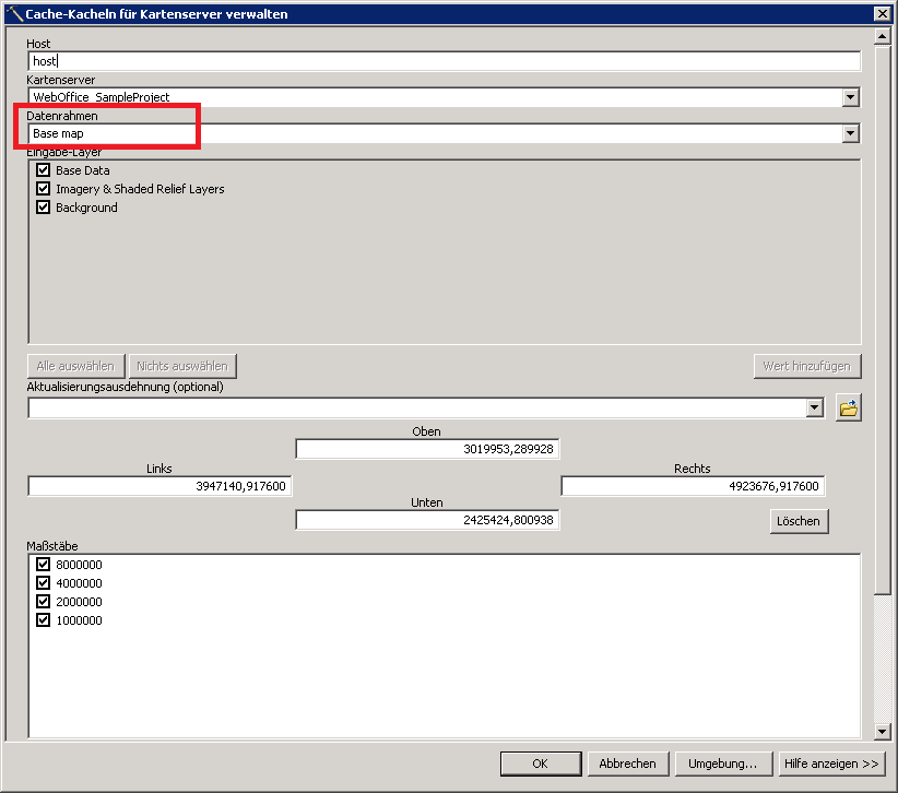 Cache Erstellung - Eigenschaften