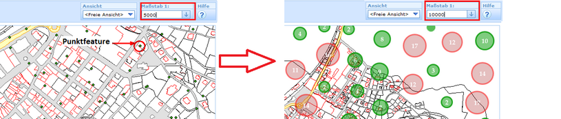 Punkt und Clusteranzeige im WebOffice 10 R3 HTML Client Punkt und Clusteranzeige im WebOffice 10 R3 HTML Client