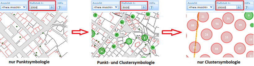 Punkt- und Clusteranzeige im WebOffice 10 R3 HTML Client Punkt- und Clusteranzeige im WebOffice 10 R3 HTML Client