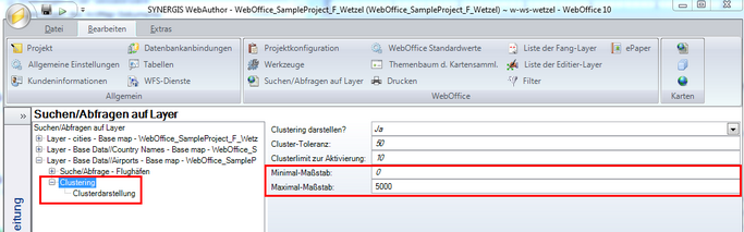 Cluster: Maßstabsbereich Cluster: Maßstabsbereich