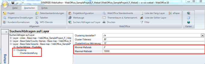 Cluster Maßstabsbereich Cluster Maßstabsbereich