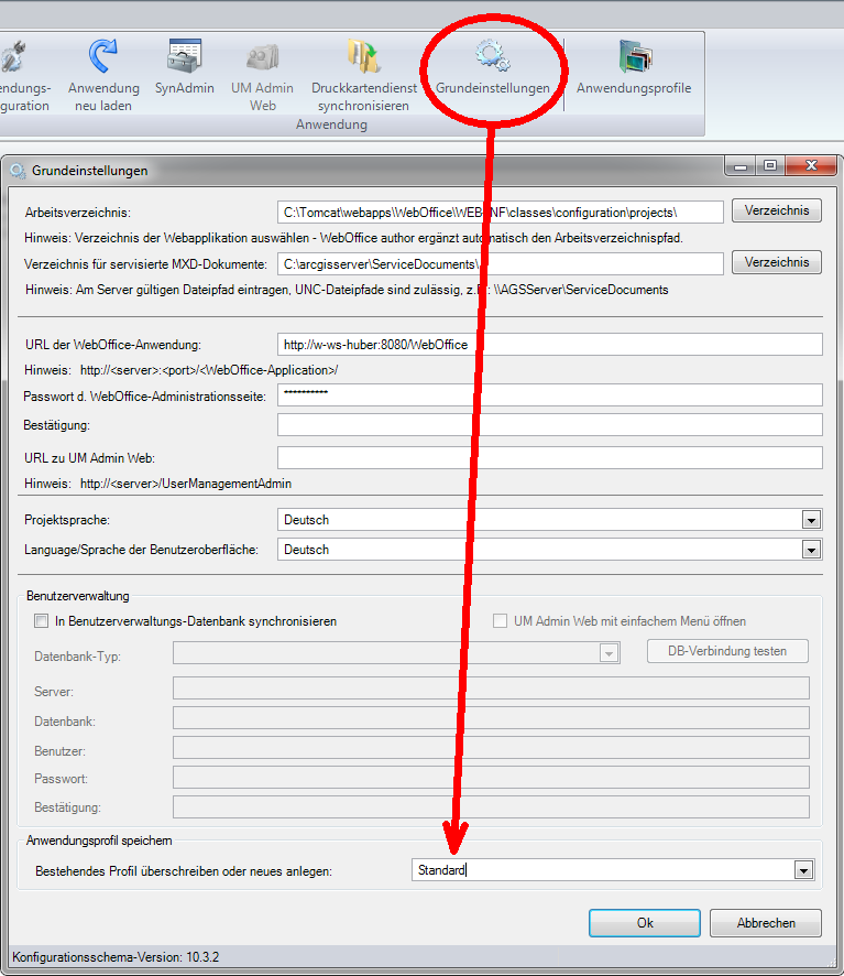 Erstellen eines neuen User Profils in WebOffice author Erstellen eines neuen User Profils in WebOffice author
