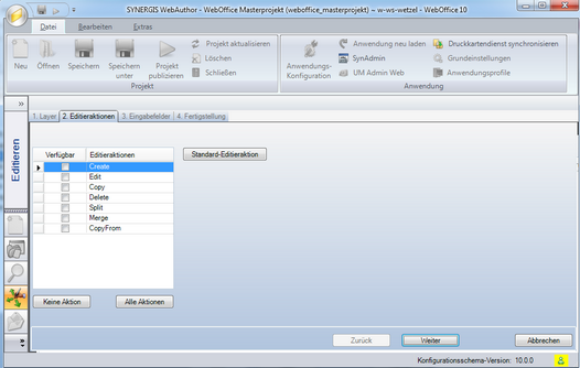 &nbsp;Assistent zum Bearbeiten eines Editier-Layers - Schritt 2