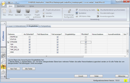 &nbsp;Assistent zum Bearbeiten eines Editier-Layers - Schritt 3 Teil 1