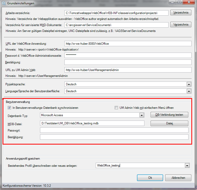 Anpassen der Benutzerverwaltungs-Einstellungen in den Grundeinstellungen Anpassen der Benutzerverwaltungs-Einstellungen in den Grundeinstellungen