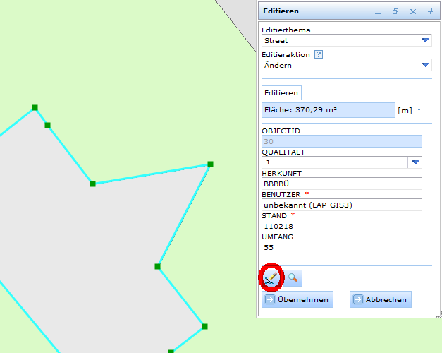 Geometrie editieren Button im WebOffice 10 R3 HTML Client einschalten Geometrie editieren Button im WebOffice 10 R3 HTML Client einschalten