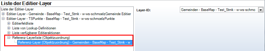 Konfiguration einer Referenz-Layerliste für die Objektzuordnung Konfiguration einer Referenz-Layerliste für die Objektzuordnung