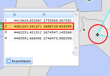 Anzeigen und Editieren der Stützpunkte in der Tabelle - WebOffice 10 R3 HTML Client Anzeigen und Editieren der Stützpunkte in der Tabelle - WebOffice 10 R3 HTML Client