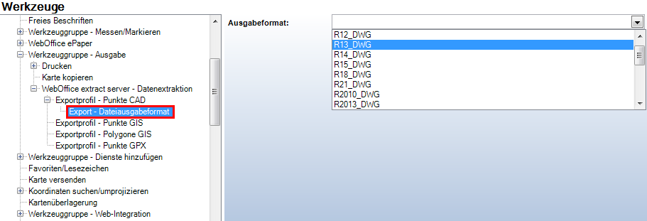 Export - Dateiausgabeformat - Kategorie WebOffice Export - Dateiausgabeformat - Kategorie WebOffice